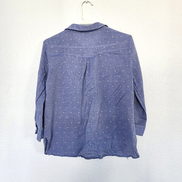 Zara blue embroidered midi sleeves shirt size S - Picture 2 of 6